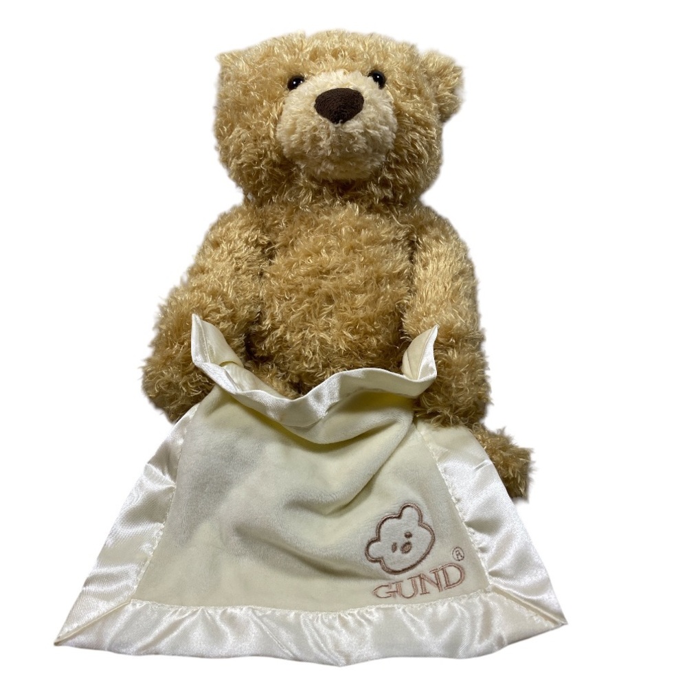 BABY GUND Peek-a-boo Plush Bear (Does not come with batteries)